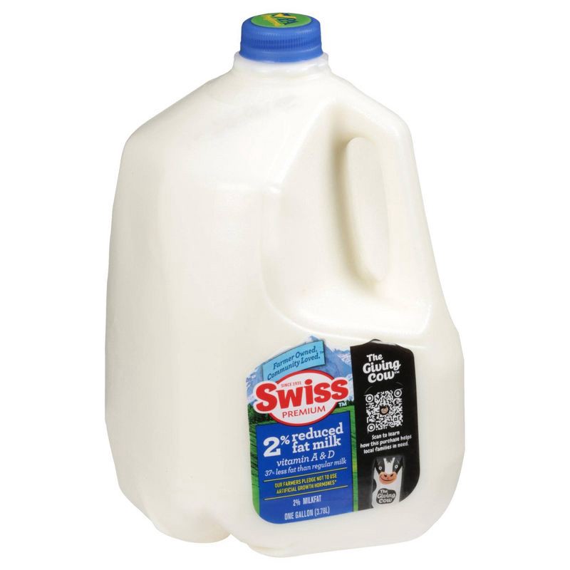 slide 3 of 12, Swiss Premium 2% Reduced-Fat Milk - 1gal, 1 gal