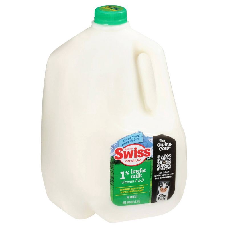 slide 3 of 12, Swiss Premium 1% Lowfat Milk - 1gal, 1 gal