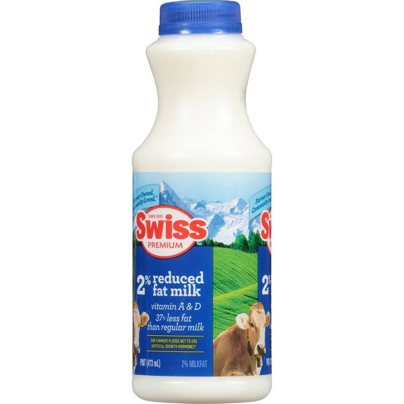 slide 2 of 7, Swiss Premium 2% Reduced-Fat Milk - 1pt, 1 pint