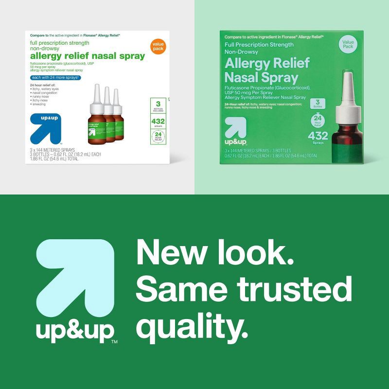 slide 4 of 4, Fluticasone Adult Nasal Spray - 1.86 fl oz - up&up™, 1.86 fl oz