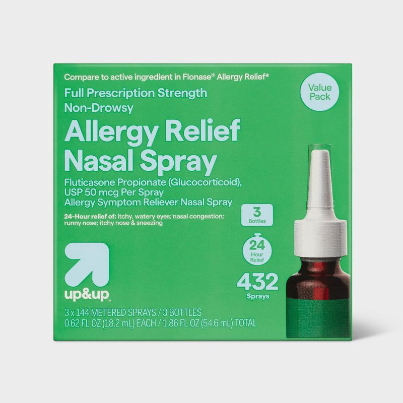slide 1 of 4, Fluticasone Adult Nasal Spray - 1.86 fl oz - up&up™, 1.86 fl oz
