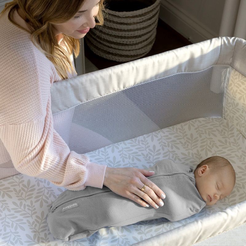 slide 11 of 12, SwaddleMe by Ingenuity Pod Swaddle Wrap in Velboa - Clouds & Stars - Newborn - 0-2 Months - 2pk, 2 ct