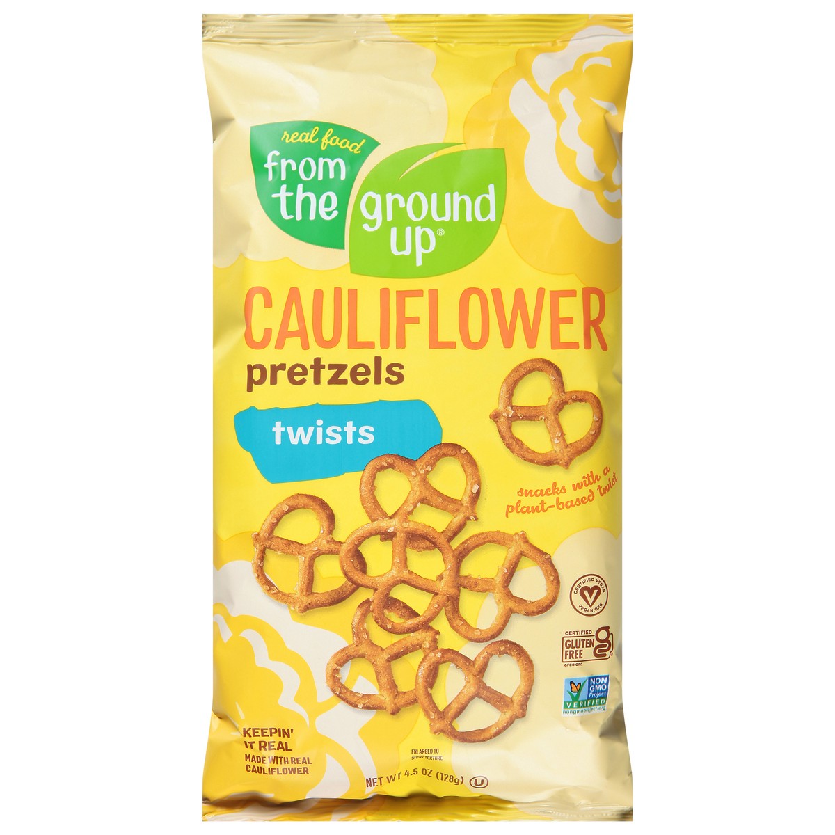 slide 1 of 1, Real Food From the Ground Up Twists Cauliflower Pretzels 4.5 oz, 4.5 oz