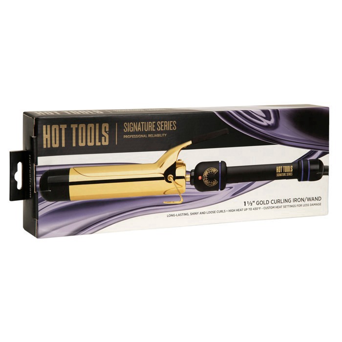 slide 21 of 37, Hot Tools Pro Signature Gold Curling Iron - 1.5", 1.5 in