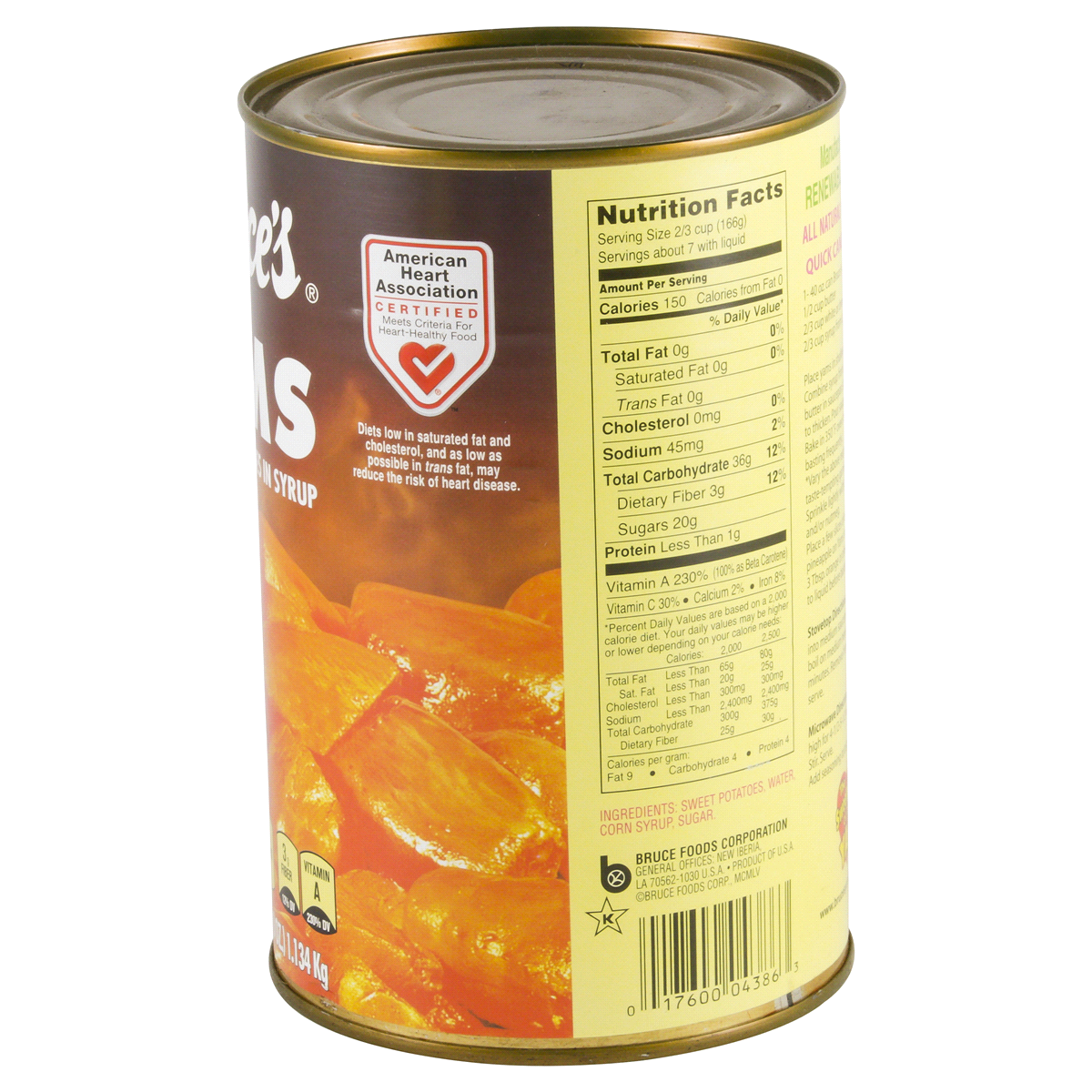 slide 4 of 4, Bruce's Yams Cut Sweet Potatoes in Syrup, 40 oz
