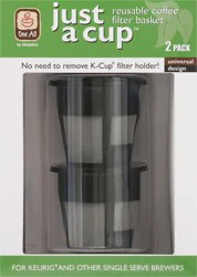 One All Medelco Just a Cup 2 Pack Reusable Coffee Filter Basket