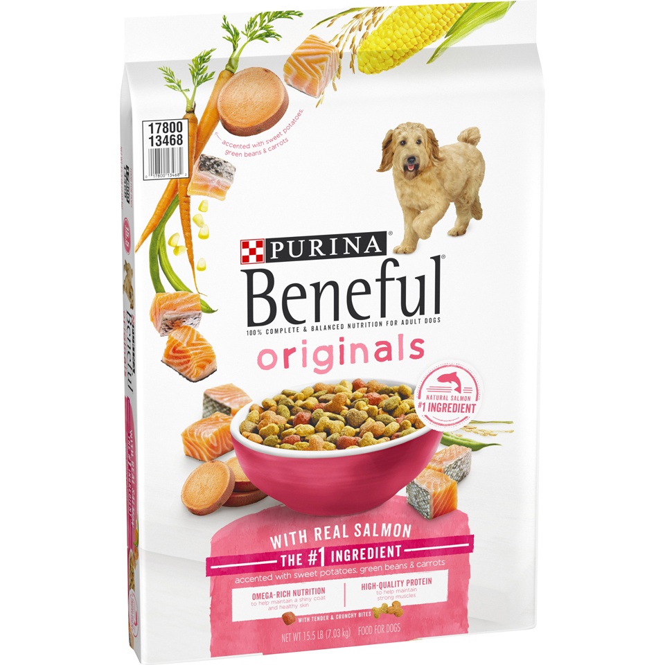 slide 8 of 9, Beneful Food for Dogs, with Real Salmon, Originals, 15.5 lb