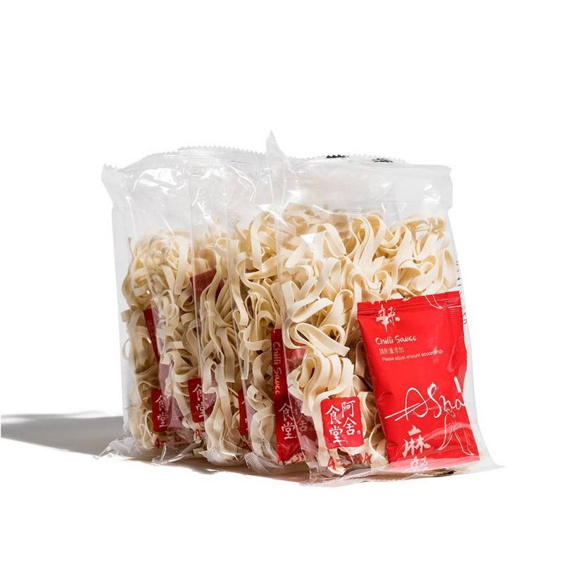 slide 3 of 5, A-Sha Foods USA A-Sha Foods Hakka Wide Noodles with Chili Sauce - 16.75oz, 16.75 oz
