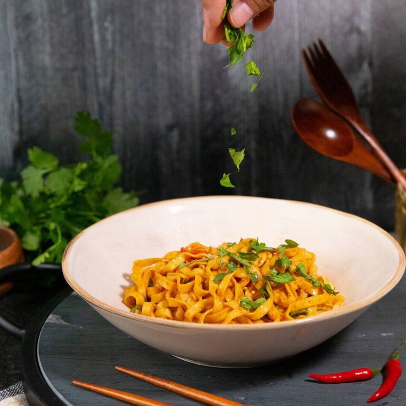 slide 5 of 5, A-Sha Foods USA A-Sha Foods Hakka Wide Noodles with Chili Sauce - 16.75oz, 16.75 oz