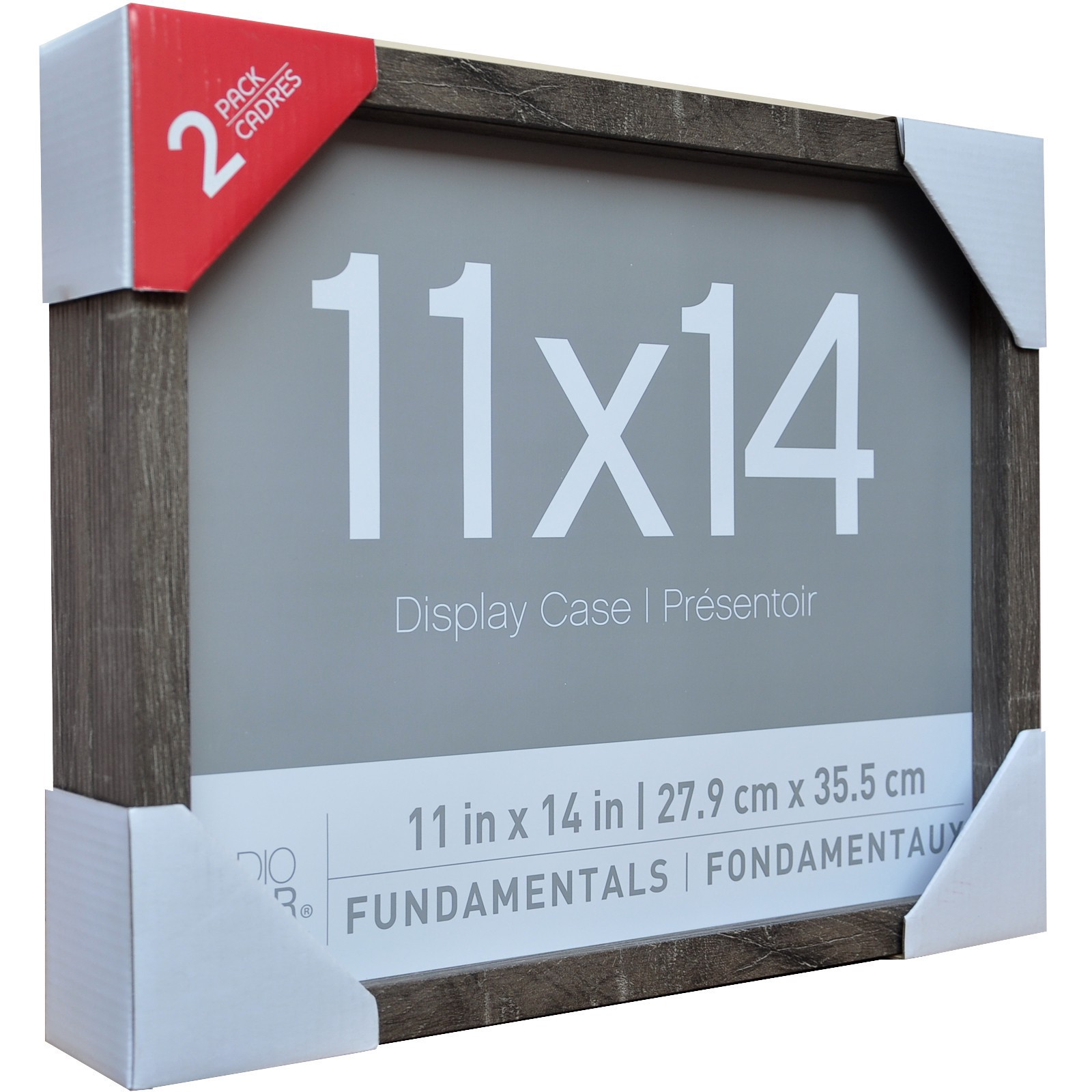 slide 3 of 3, 2 Pack Fundamentals 11" X 14" Gray Shadow Boxes By Studio Decor, 11 in x 14 in