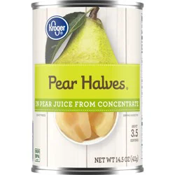 Kroger Pear Halves In Pear Juice From Concentrate