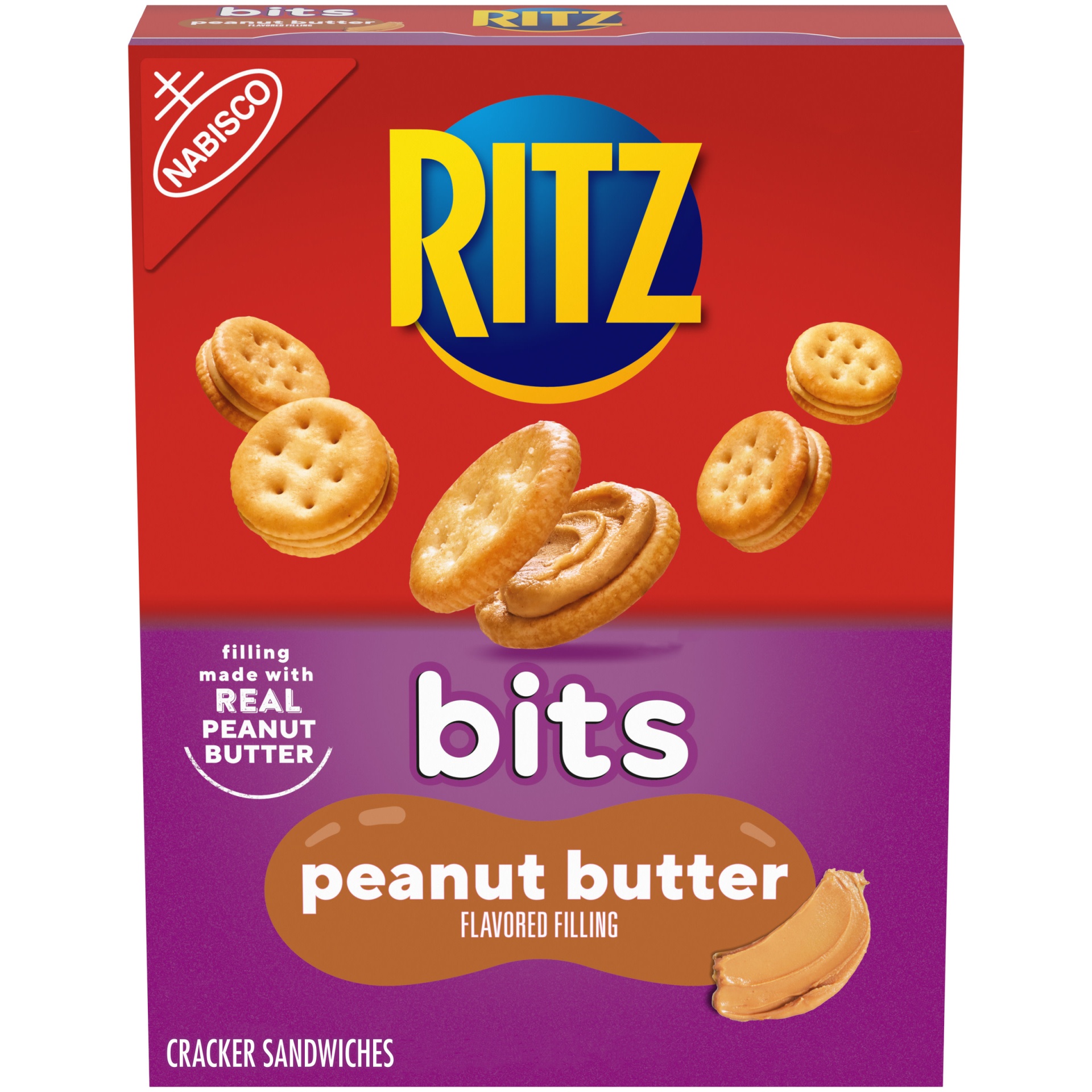 slide 1 of 2, RITZ Bits Peanut Butter Sandwich Crackers, 8.8 oz