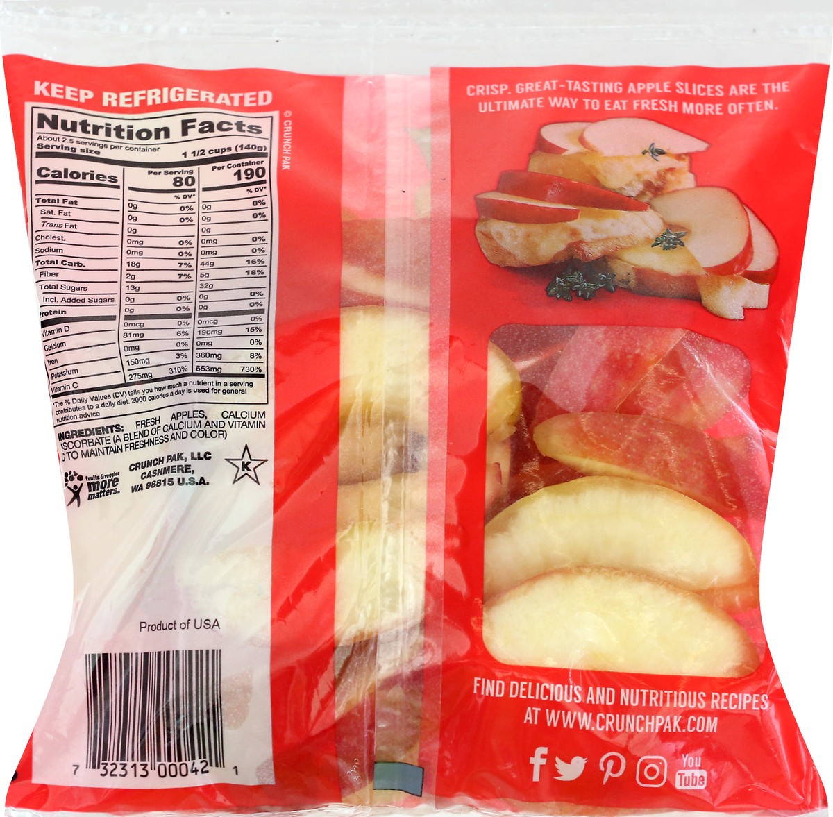 slide 4 of 9, Crunch Pak Crunchpak Sweet Apple Slices, 12 oz