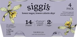 siggi''s siggi’s Lower Sugar, Lower Calorie Icelandic Skyr Lowfat Yogurt, Vanilla, 5.3 oz., 4ct