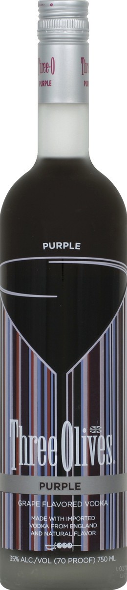 slide 2 of 2, Three Olives Purple, 750 ml