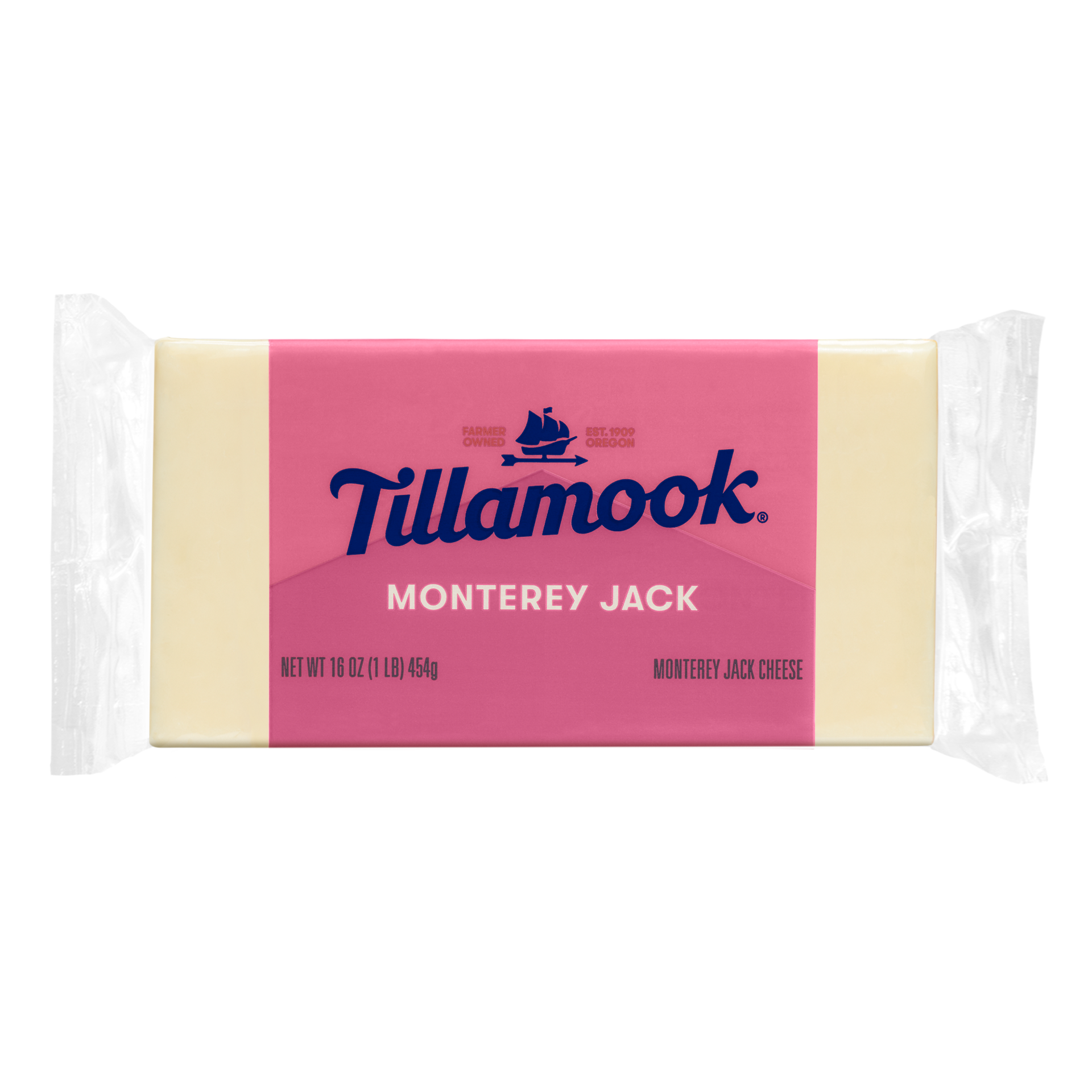 slide 1 of 9, Tillamook Monterey Jack Cheese Block, 1lb, 454 g