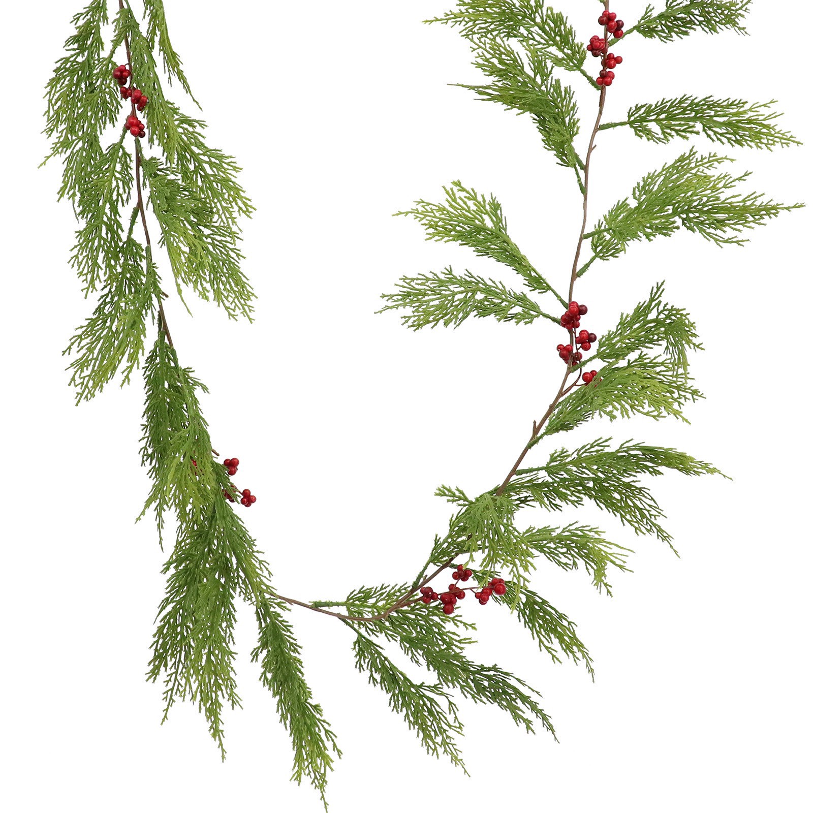 slide 2 of 2, 6ft. Cedar & Red Berry Garland By Ashland, 6 ft
