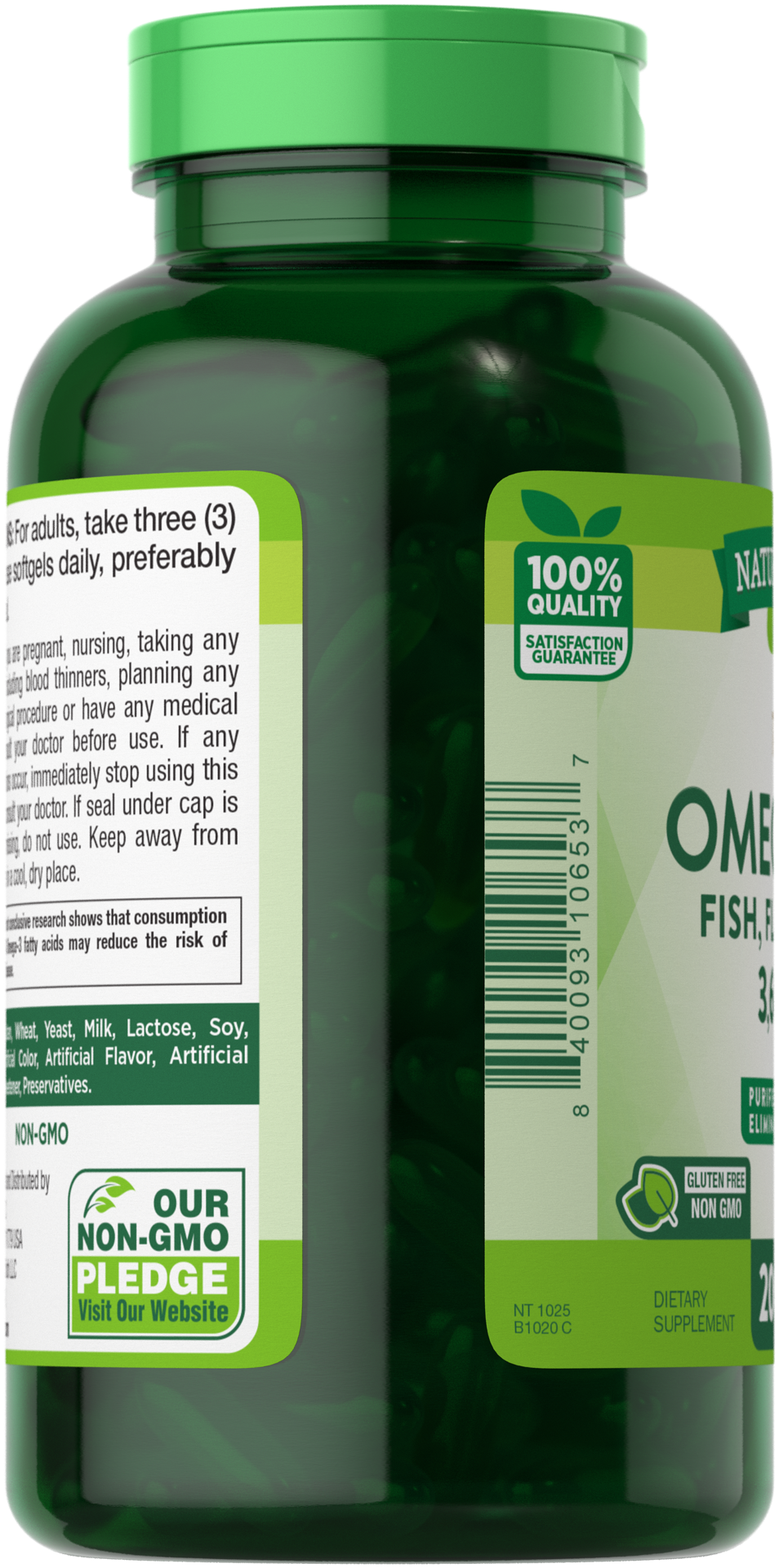 slide 4 of 4, Nature's Truth Triple Omega 3-6-9 Fish, Flax, Borage 3,600 mg, 200 ct