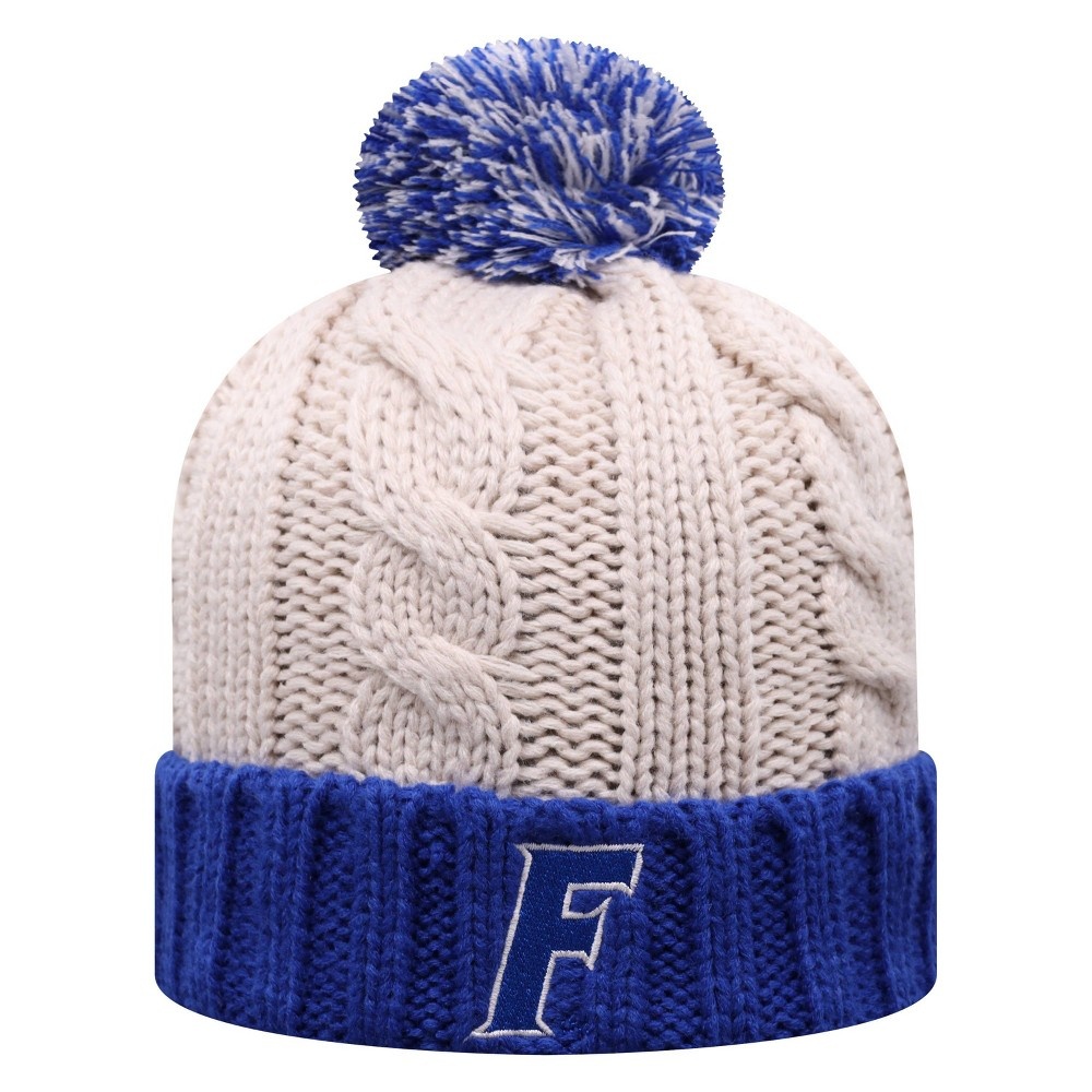 slide 2 of 2, NCAA Florida Gators Women's Natural Cable Knit Cuffed Beanie with Pom, 1 ct