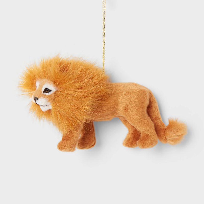 slide 1 of 3, Faux Fur Lion Christmas Tree Ornament - Wondershop™, 1 ct
