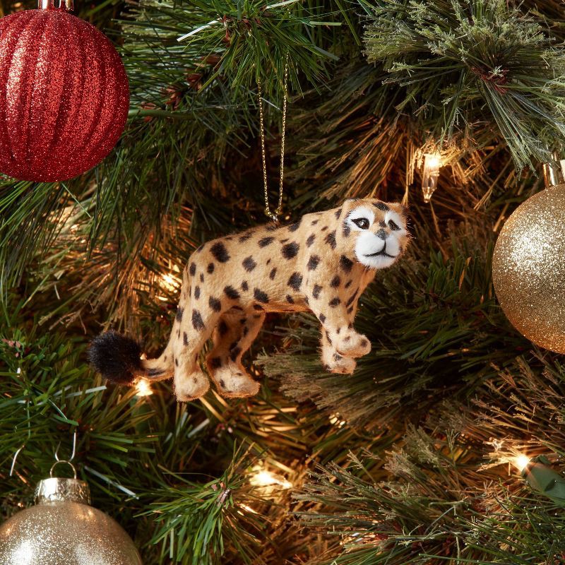slide 2 of 3, Faux Fur Leopard Christmas Tree Ornament - Wondershop™, 1 ct