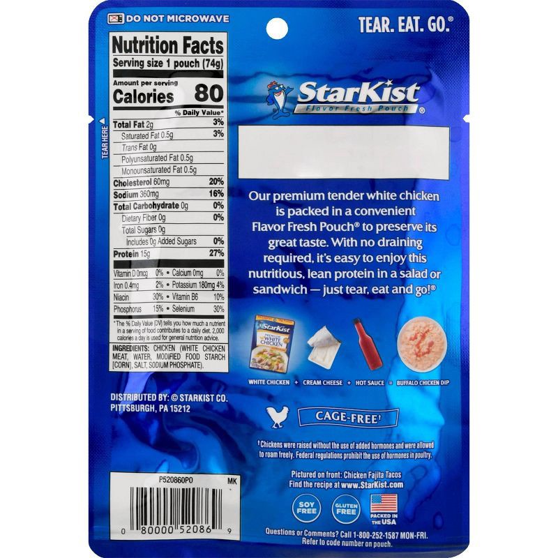 slide 4 of 9, Starkist Premium White Chicken - 2.6oz, 2.6 oz