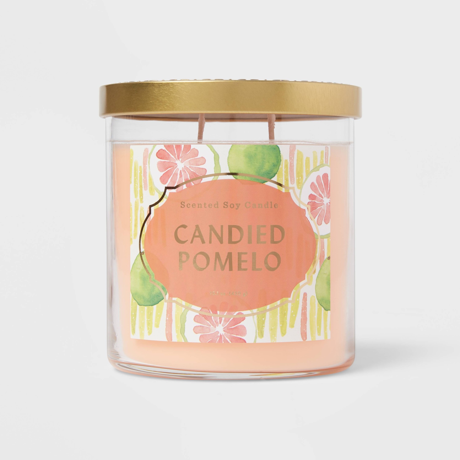 slide 1 of 3, Lidded Glass Jar 2-Wick Candied Pomelo Candle - Opalhouse, 15.1 oz