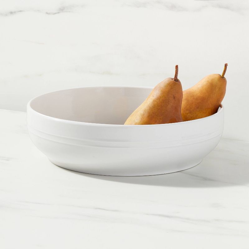slide 2 of 3, 70oz Stoneware Westfield Serving Bowl White - Threshold™, 70 oz