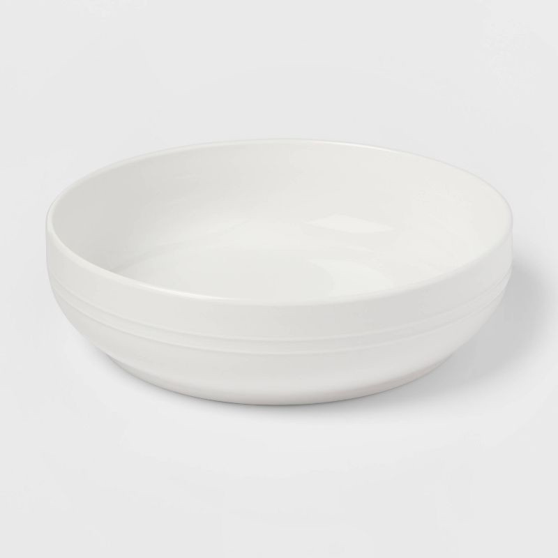 slide 1 of 3, 70oz Stoneware Westfield Serving Bowl White - Threshold™, 70 oz