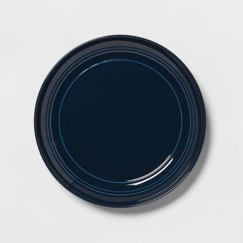 slide 3 of 5, 12pc Stoneware Westfield Dinnerware Set Navy - Threshold™, 12 ct