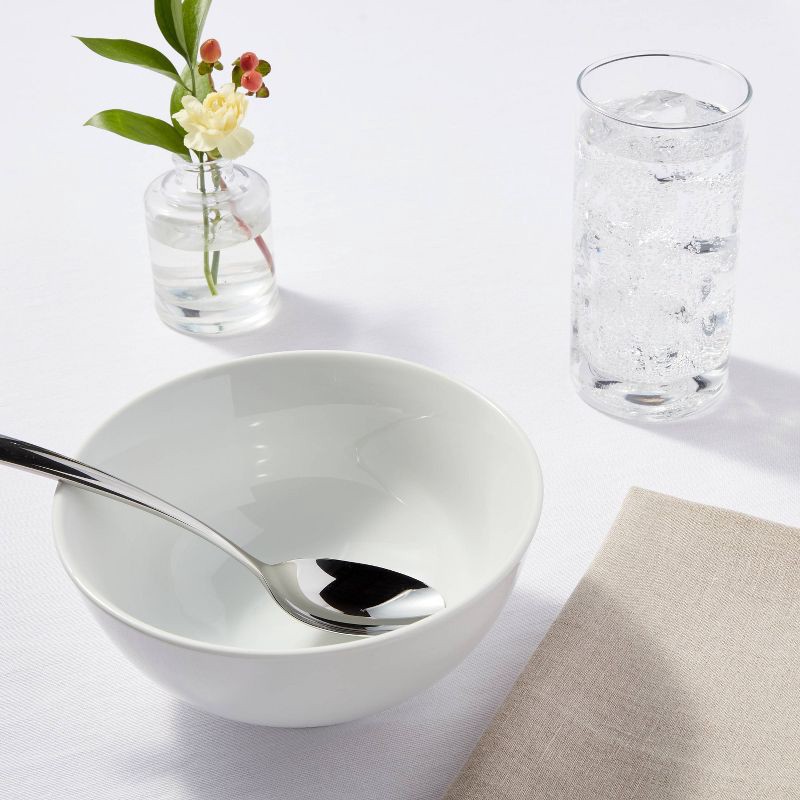 slide 2 of 3, 34oz Porcelain Noodle Bowl White - Threshold™: Microwave & Dishwasher Safe, Ramen & Soup Bowl, Traditional Dining, 34 oz