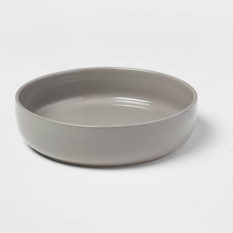 slide 1 of 3, 76oz Stoneware Avesta Serving Bowl Gray - Threshold™, 76 oz