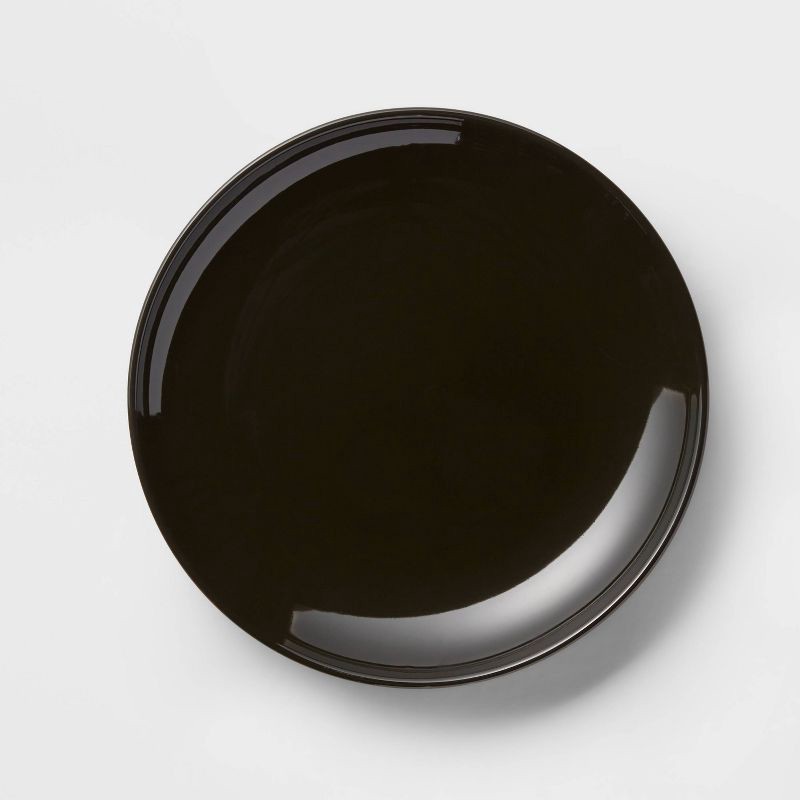 slide 1 of 3, 10" Stoneware Avesta Dinner Plate Black - Threshold™, 1 ct