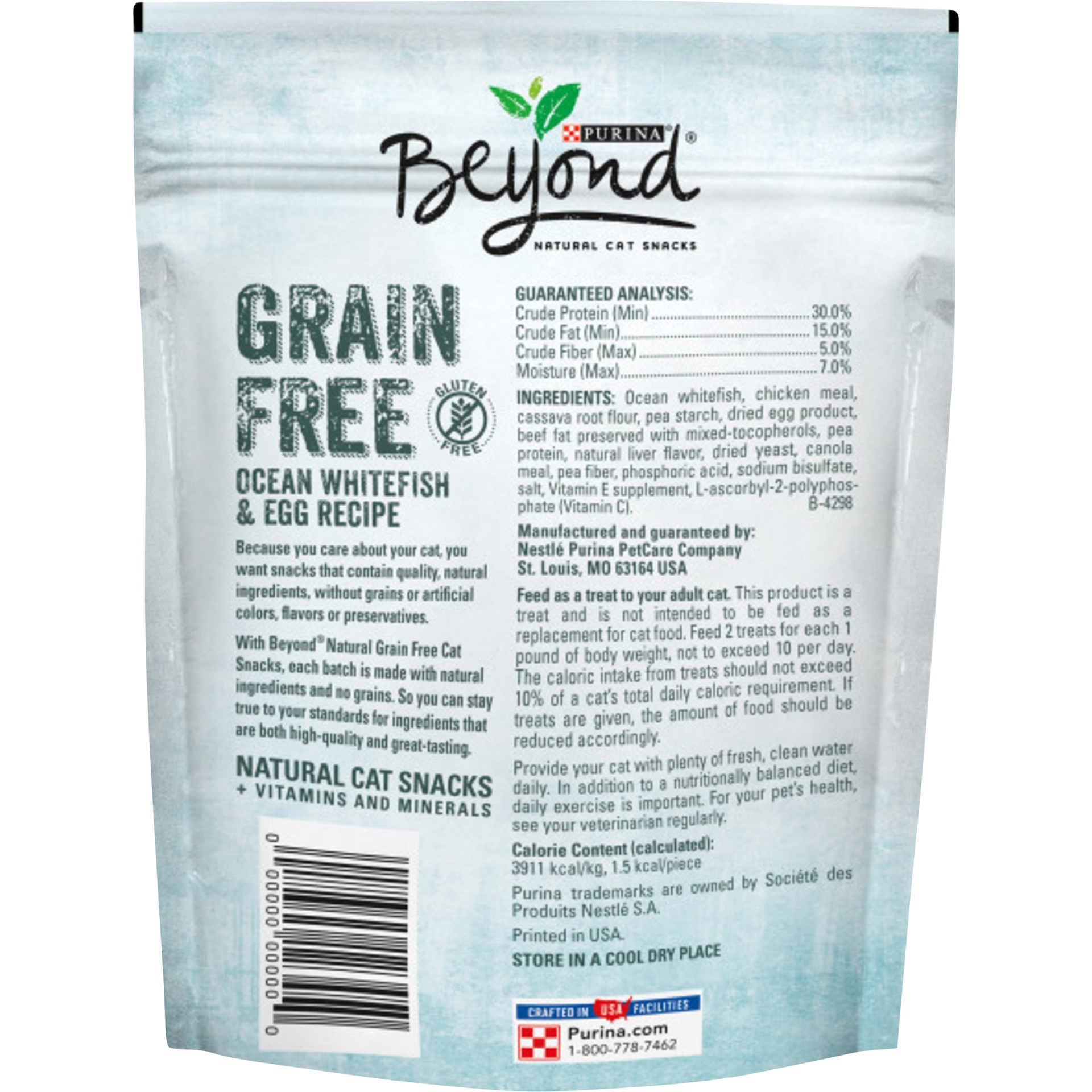 slide 3 of 5, Beyond Purina Beyond Grain Free Ocean Whitefish & Egg Recipe Natural Cat Snacks, 2.1 oz