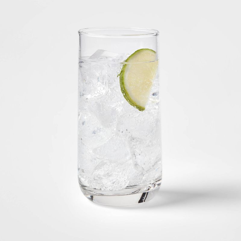 slide 3 of 4, 12pc Glass Shoreham Double Old Fashion and Highball Glasses Set - Threshold™: Drinking Glasses Set, Dishwasher-Safe, 12 ct