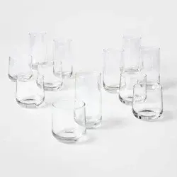 12pc Glass Shoreham Double Old Fashion and Highball Glasses Set - Threshold™