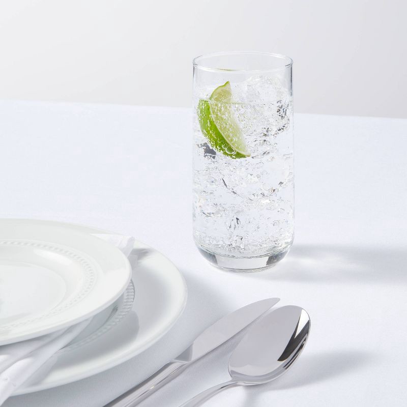 slide 2 of 3, 16 fl oz Glass Shoreham Highball Glass - Threshold™: Traditional Clear Drinkware, Dishwasher-Safe, BPA & Lead-Free, 16 fl oz
