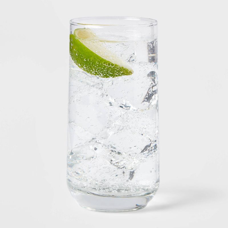 slide 3 of 3, 16 fl oz Glass Shoreham Highball Glass - Threshold™: Traditional Clear Drinkware, Dishwasher-Safe, BPA & Lead-Free, 16 fl oz