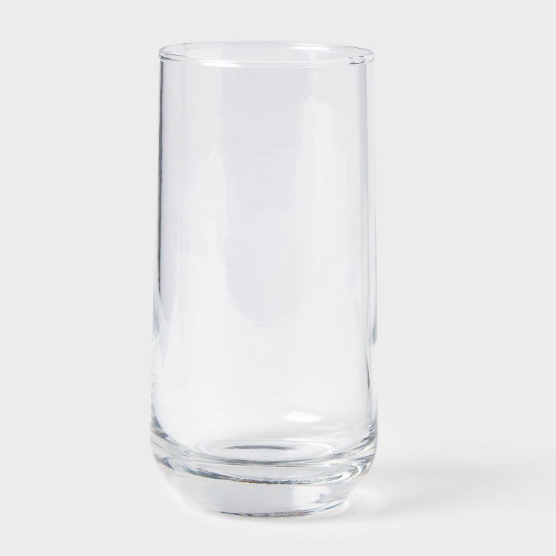 slide 1 of 3, 16 fl oz Glass Shoreham Highball Glass - Threshold™: Traditional Clear Drinkware, Dishwasher-Safe, BPA & Lead-Free, 16 fl oz