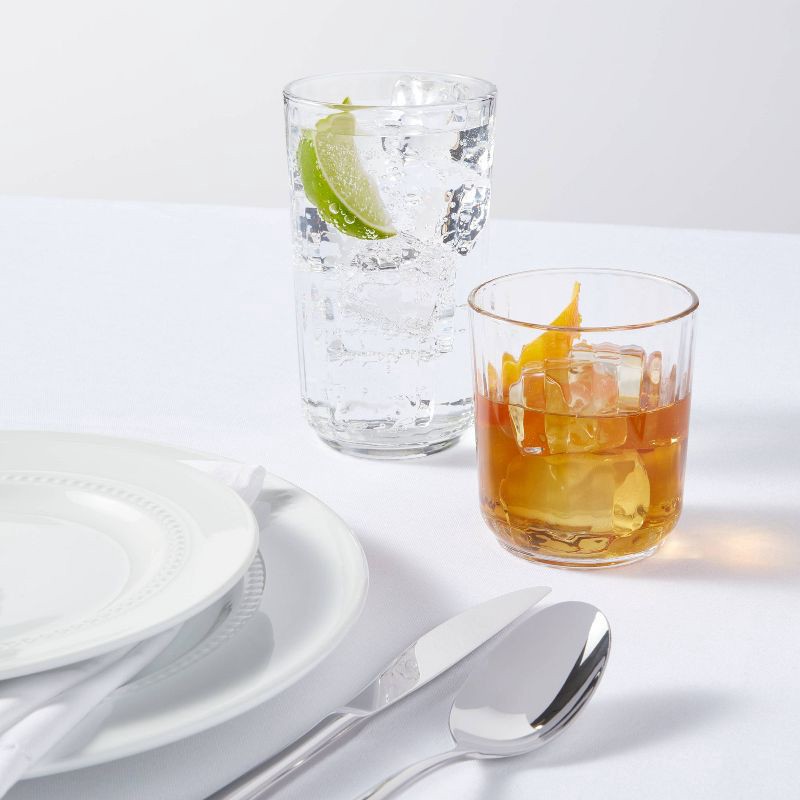 12pc Glass Saybrook Double Old Fashion and Highball Glasses Set - Threshold™