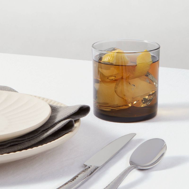 slide 2 of 3, 11oz Glass Asheboro Double Old Fashion Glass Gray - Threshold™, 11 oz