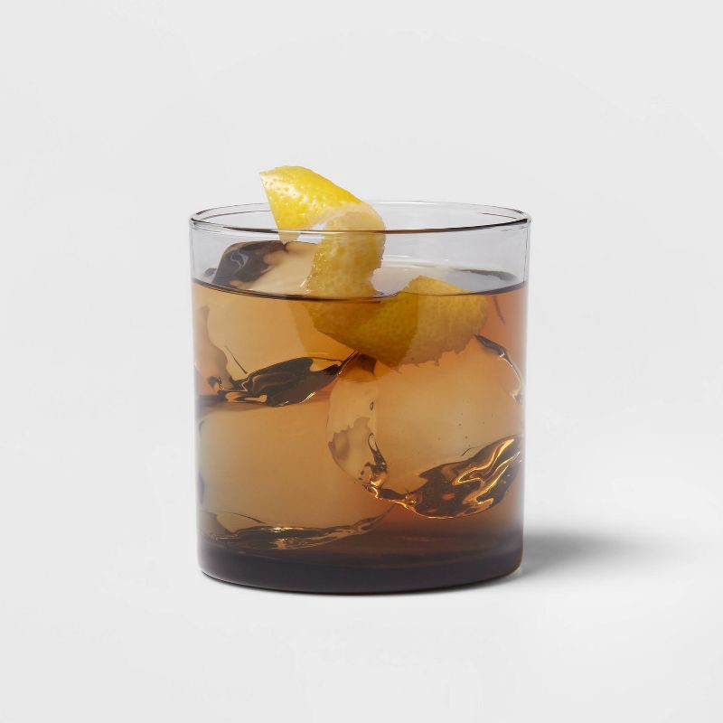 slide 3 of 3, 11oz Glass Asheboro Double Old Fashion Glass Gray - Threshold™, 11 oz