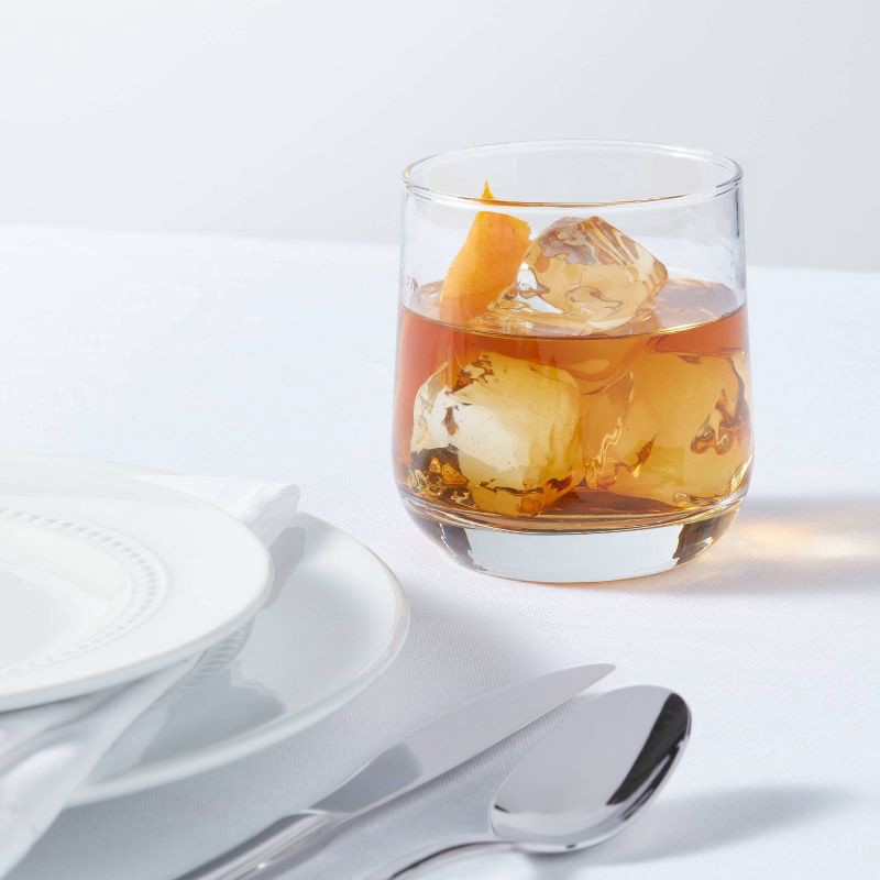 slide 2 of 3, 13.2 fl oz Glass Shoreham Double Old Fashion Glass - Threshold™: Traditional Drinking Glass, Dishwasher-Safe, 13.2 fl oz