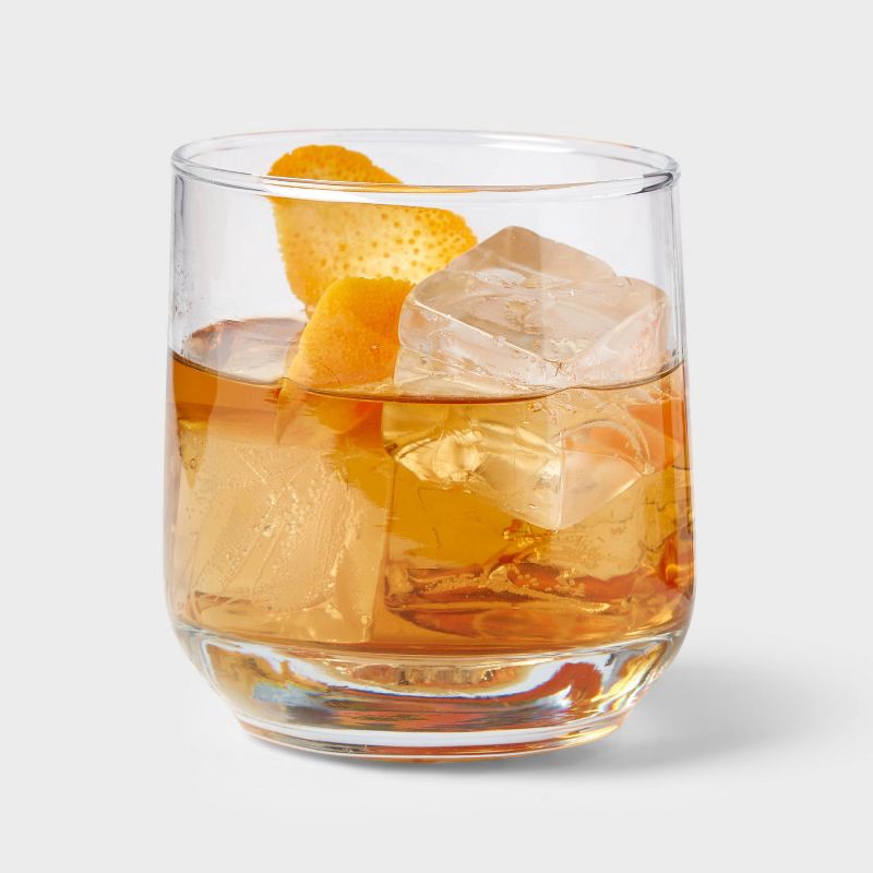 slide 3 of 3, 13.2 fl oz Glass Shoreham Double Old Fashion Glass - Threshold™: Traditional Drinking Glass, Dishwasher-Safe, 13.2 fl oz