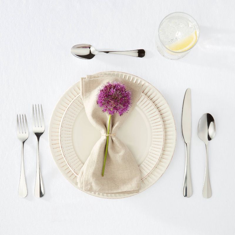 slide 2 of 3, 20pc Sussex Flatware Set Silver - Threshold™: Stainless Steel Silverware, Service for 4, Dishwasher-Safe, 20 ct