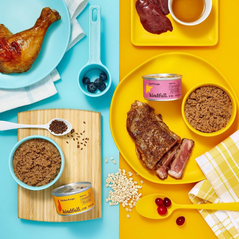 slide 2 of 8, Chicken and Beef Pate Variety Pack Wet Cat Food - Kindfull™ 36oz/12ct, 12 ct; 36 oz