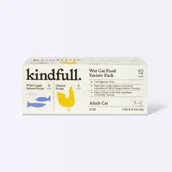 Chicken and Salmon Pate Variety Pack Wet Cat Food - Kindfull™ 36oz/12ct