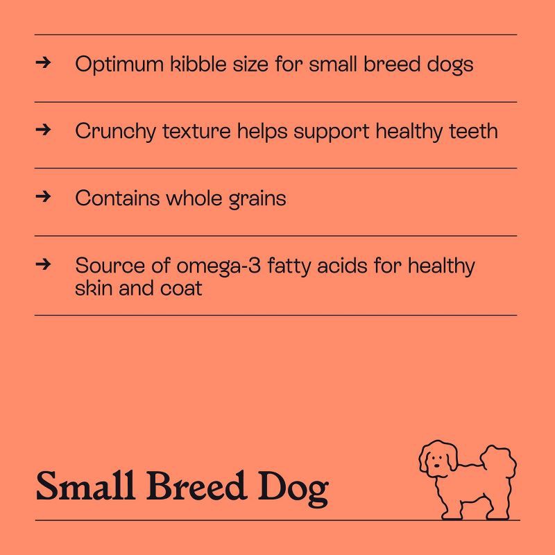slide 5 of 8, Chicken & Brown Rice Recipe Small Breed Dry Dog Food - 5lbs - Kindfull™, 5 lb