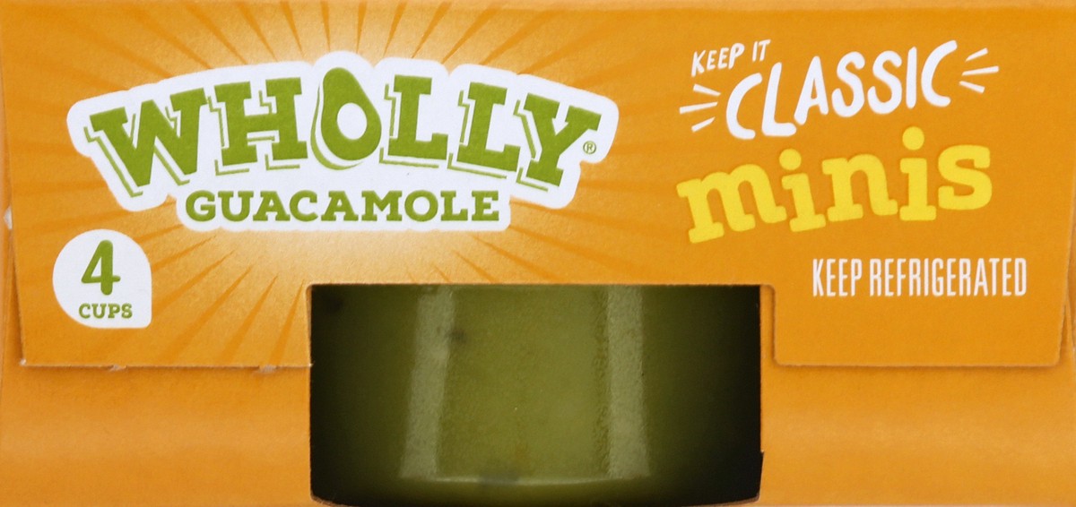 slide 9 of 9, Wholly Guacamole Minis Classic, 4-2.0 oz. cups, 8 oz, 8 oz