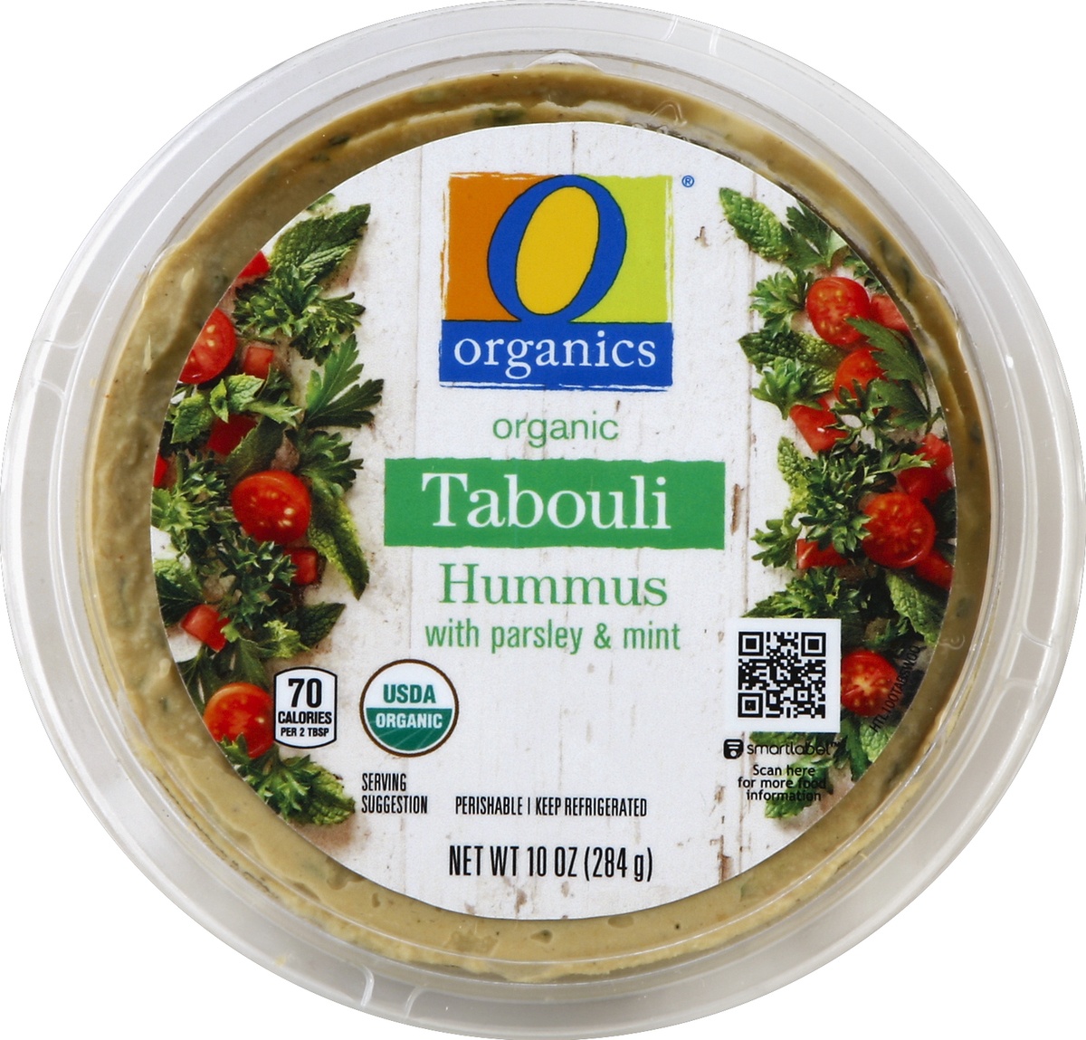 slide 2 of 3, O Orgnc Hummus Tabouli, 10 oz